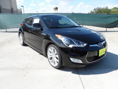 Ultra Black Hyundai Veloster .  Click to enlarge.