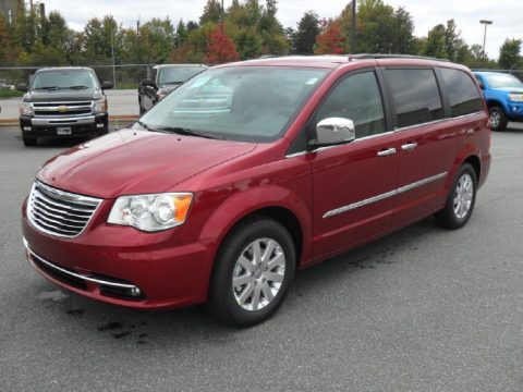 Deep Cherry Red Crystal Pearl Chrysler Town & Country Touring - L.  Click to enlarge.