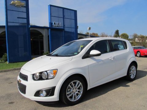 Summit White Chevrolet Sonic LT Hatch.  Click to enlarge.