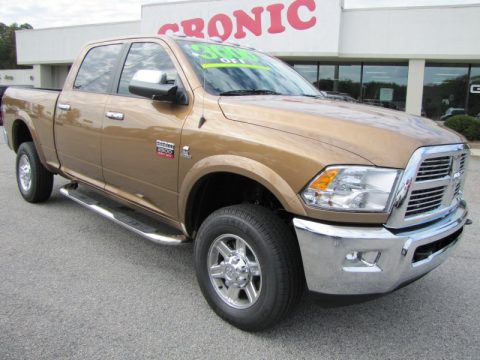 Saddle Brown Pearl Dodge Ram 2500 HD Laramie Crew Cab 4x4.  Click to enlarge.