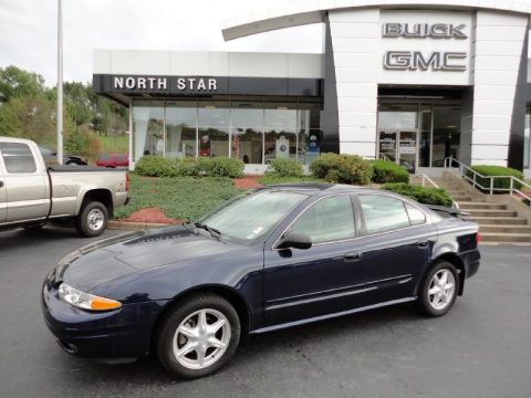 Dark Blue Oldsmobile Alero GL1 Sedan.  Click to enlarge.