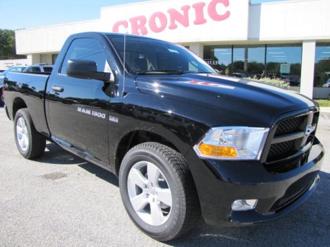 Black Dodge Ram 1500 Express Regular Cab.  Click to enlarge.