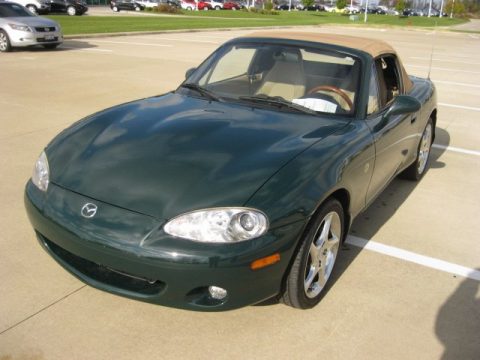 British Racing Green Mazda MX-5 Miata Special Edition Roadster.  Click to enlarge.