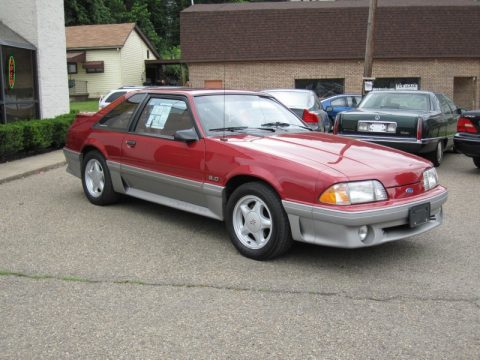 Wild Strawberry Metallic Ford Mustang GT Hatchback.  Click to enlarge.