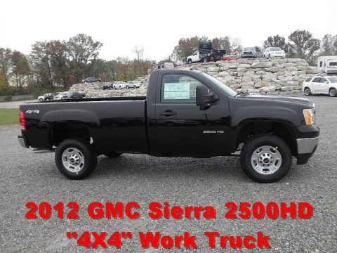 Onyx Black GMC Sierra 2500HD Regular Cab 4x4.  Click to enlarge.