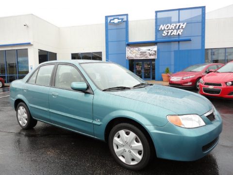 Seabreeze Green Mica Mazda Protege LX.  Click to enlarge.