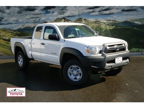 Super White Toyota Tacoma Access Cab 4x4.  Click to enlarge.