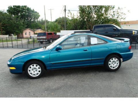 Paradise Blue Green Pearl Acura Integra LS Coupe.  Click to enlarge.