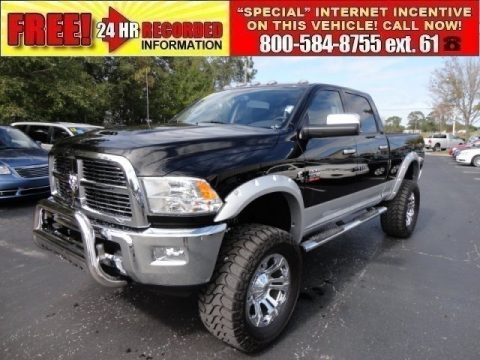 Black Dodge Ram 2500 HD Laramie Crew Cab 4x4.  Click to enlarge.