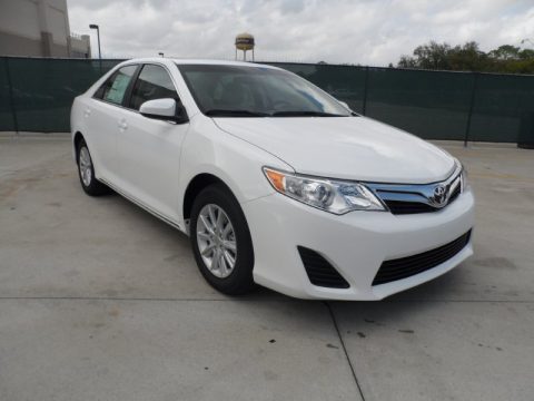 White 2012 toyota camry