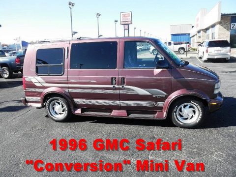 Dark Cherry Metallic GMC Safari Conversion Van.  Click to enlarge.