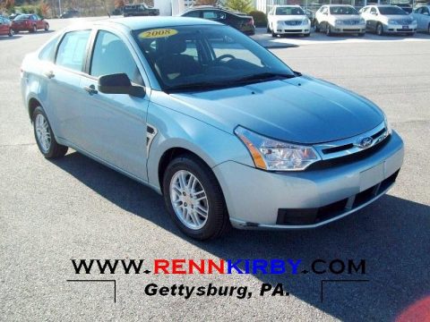 Light Ice Blue Metallic Ford Focus SE Sedan.  Click to enlarge.