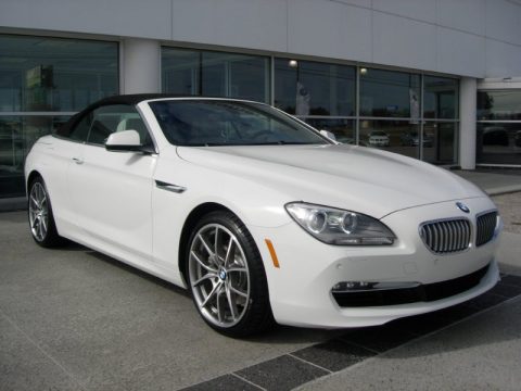 Alpine White BMW 6 Series 650i Convertible.  Click to enlarge.