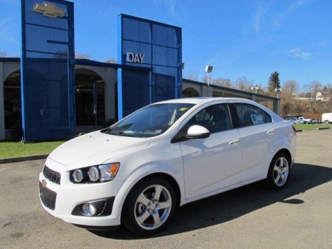 Summit White Chevrolet Sonic LTZ Sedan.  Click to enlarge.