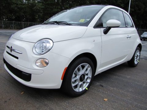 Bianco (White) Fiat 500 c cabrio Pop.  Click to enlarge.