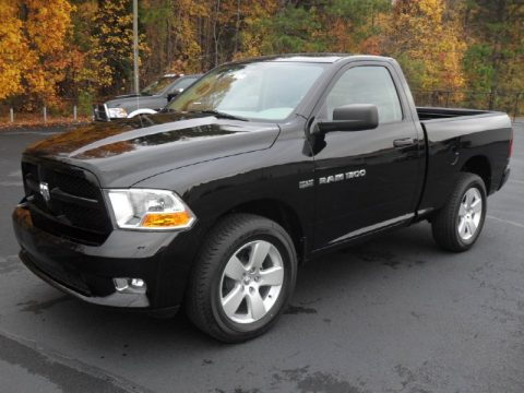 Black Dodge Ram 1500 Express Regular Cab 4x4.  Click to enlarge.