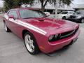 Front 3/4 View of 2010 Dodge Challenger R/T Classic Furious Fuchsia Edition #11