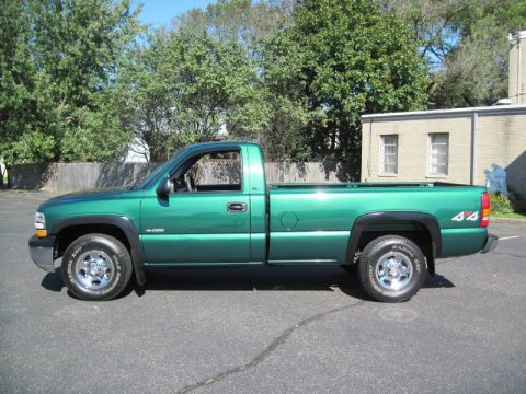 Meadow Green Metallic Chevrolet Silverado 1500 LS Regular Cab 4x4.  Click to enlarge.