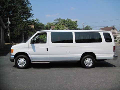 Oxford White Ford E Series Van E350 XLT 15 Passenger.  Click to enlarge.