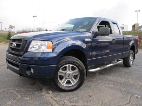 Dark Blue Pearl Metallic Ford F150 STX SuperCab 4x4.  Click to enlarge.