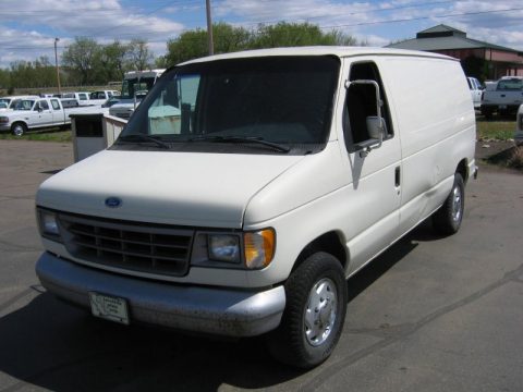 Glacier White Ford E Series Van E150 Commercial.  Click to enlarge.