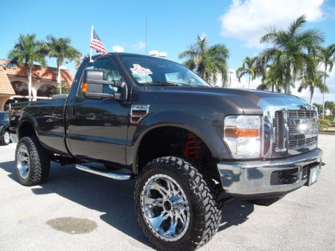 Dark Stone Metallic Ford F250 Super Duty XLT Regular Cab 4x4.  Click to enlarge.