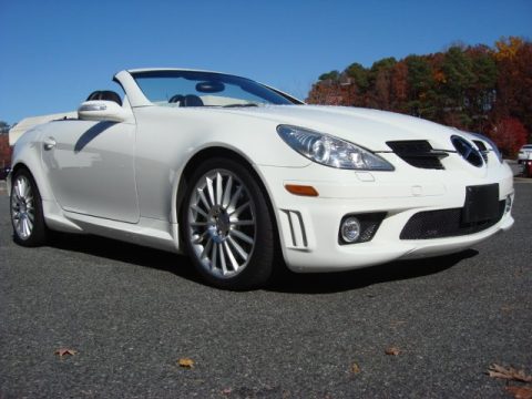 Alabaster White Mercedes-Benz SLK 55 AMG Roadster. Click to enlarge. Alabaster White Mercedes-Benz SLK 55 AMG Roadster. Click to enlarge.