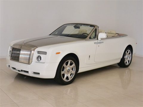 English White Rolls-Royce Phantom Drophead Coupe.  Click to enlarge.