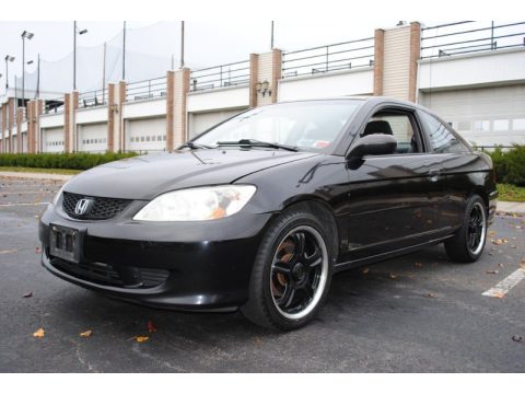 2005 Honda civic lx coupe black #1