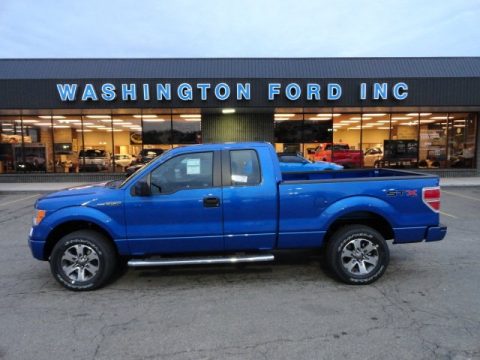 Blue Flame Metallic Ford F150 STX SuperCab 4x4.  Click to enlarge.