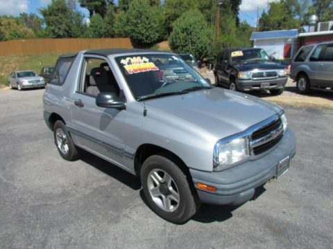 Silverleaf Metallic Chevrolet Tracker Convertible.  Click to enlarge.