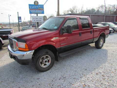 Toreador Red Metallic Ford F250 Super Duty XLT Super Crew 4x4.  Click to enlarge.