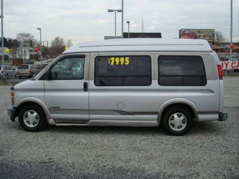 Silver Metallic 1996 Chevrolet Express 1500 Passenger Van Conversion with Silver Metallic 1996 Chevrolet Express 1500 Passenger Van Conversion with