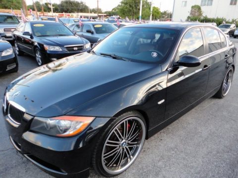 Jet Black BMW 3 Series 335i Sedan.  Click to enlarge.