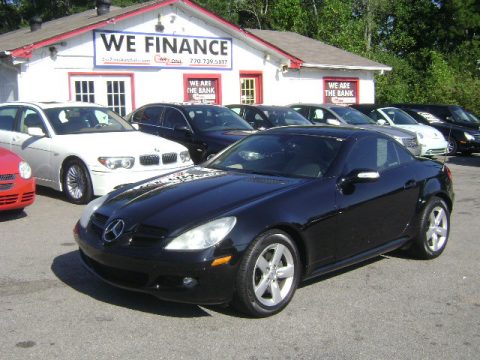 Black Mercedes-Benz SLK 280 Roadster.  Click to enlarge.