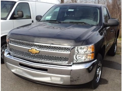 Black Granite Metallic Chevrolet Silverado 1500 LS Regular Cab.  Click to enlarge.