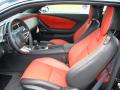  2010 Chevrolet Camaro Black/Inferno Orange Interior #13