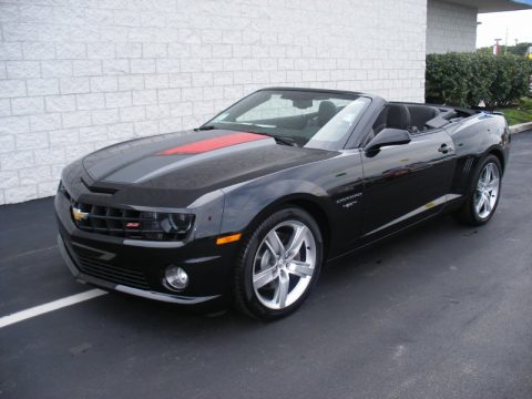 Carbon Flash Metallic Chevrolet Camaro SS 45th Anniversary Edition Convertible.  Click to enlarge.