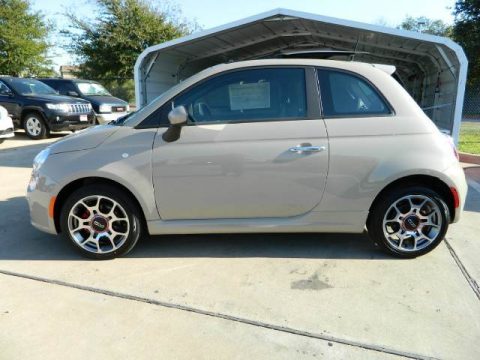 Mocha Latte (Light Brown) Fiat 500 Sport.  Click to enlarge.