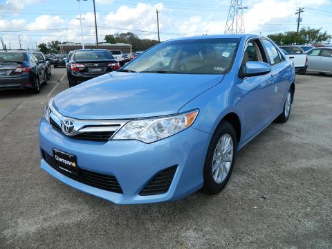 Clearwater Blue Metallic Toyota Camry LE.  Click to enlarge.