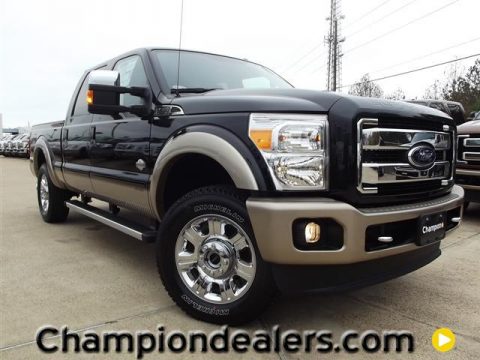 Tuxedo Black Metallic Ford F250 Super Duty King Ranch Crew Cab 4x4.  Click to enlarge.