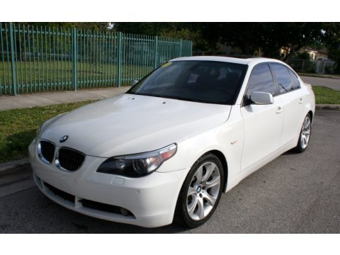 Alpine White BMW 5 Series 545i Sedan.  Click to enlarge.