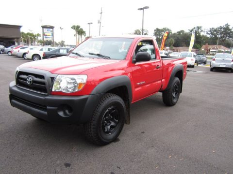 Radiant Red Toyota Tacoma Regular Cab 4x4.  Click to enlarge.