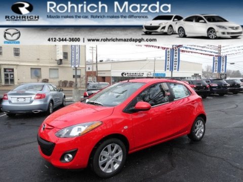 True Red Mazda MAZDA2 Touring.  Click to enlarge.