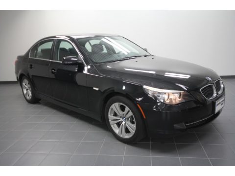 Black Sapphire Metallic BMW 5 Series 528i Sedan.  Click to enlarge.