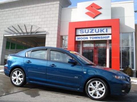 Phantom Blue Mica Mazda MAZDA3 s Touring Sedan.  Click to enlarge.