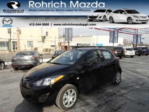 Brilliant Black Mazda MAZDA2 Sport.  Click to enlarge.