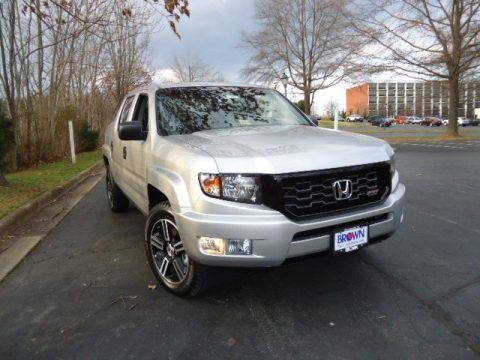 Alabaster Silver Metallic Honda Ridgeline Sport.  Click to enlarge.