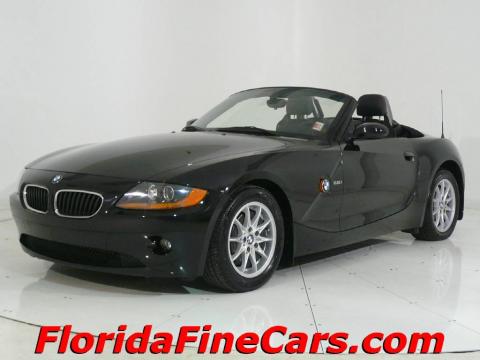 Jet Black BMW Z4 2.5i Roadster.  Click to enlarge.