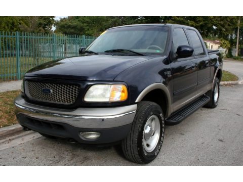 Deep Wedgewood Blue Metallic Ford F150 Lariat SuperCrew 4x4.  Click to enlarge.